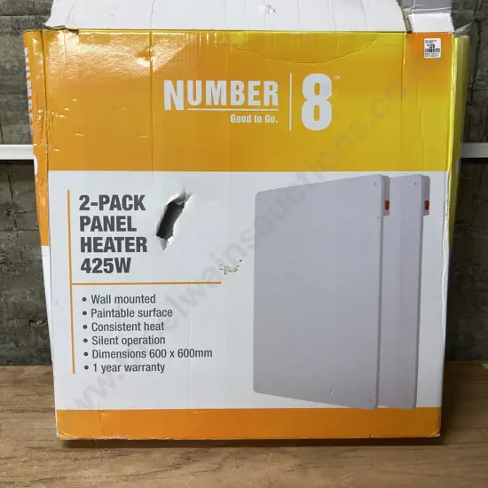 Number 8 Panel Heater 425W Wall Mounted (1 Only)